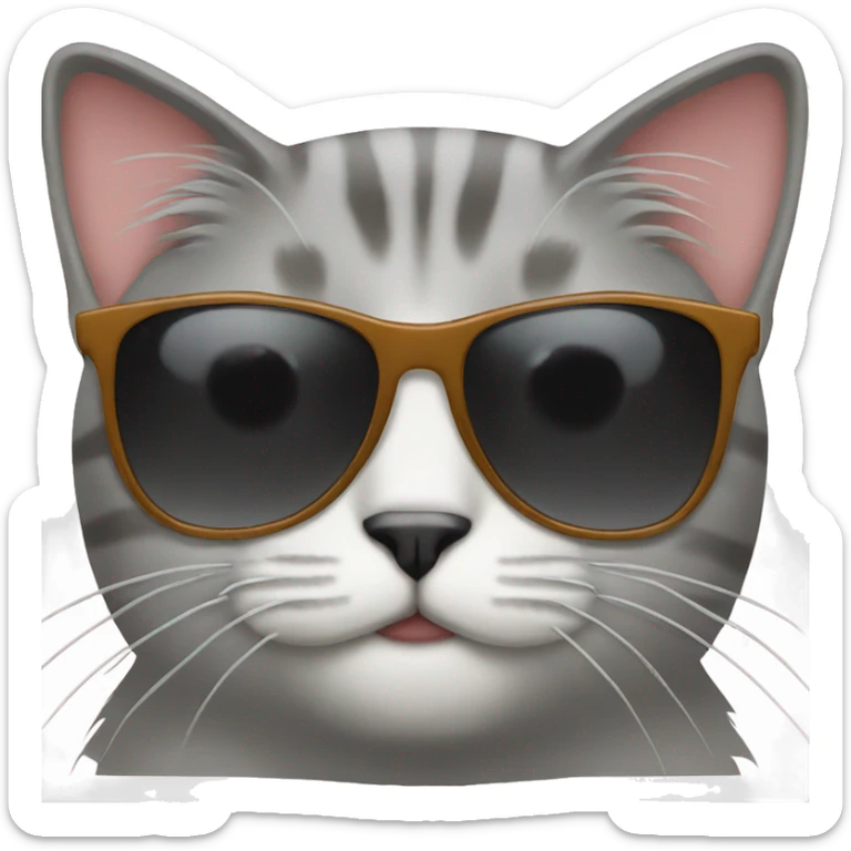Cat with sunglasses sticker