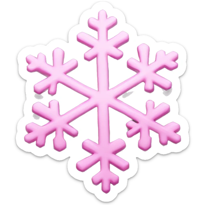 Pink snowflake sticker