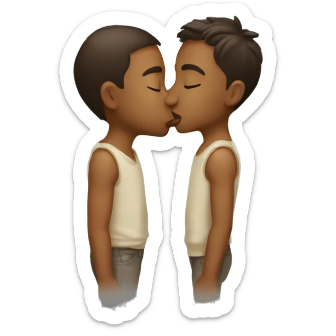 kissing sticker