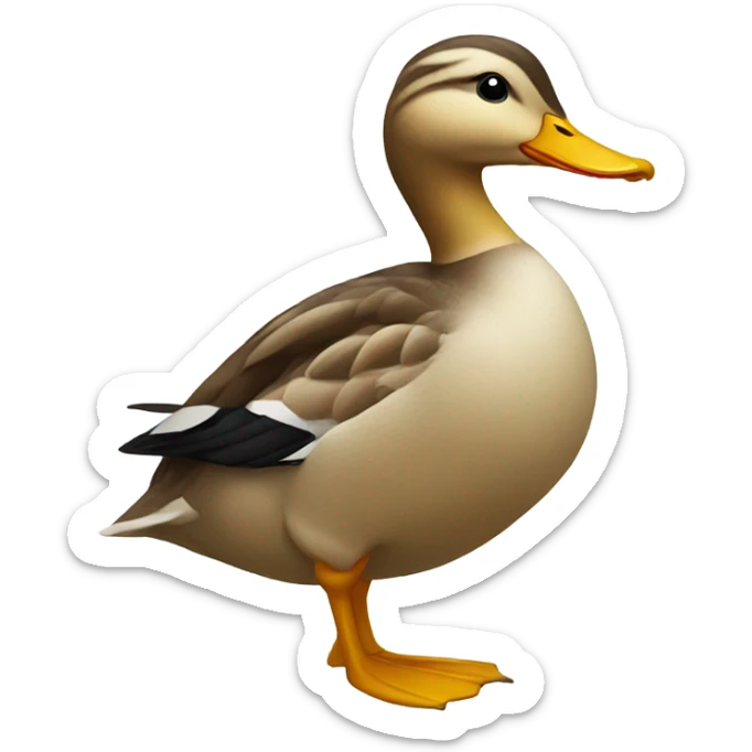 Mother duck sticker