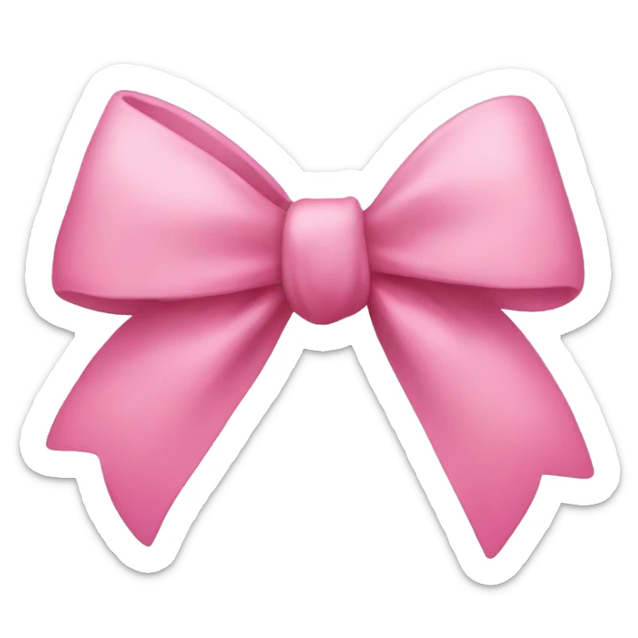 Pink bow sticker