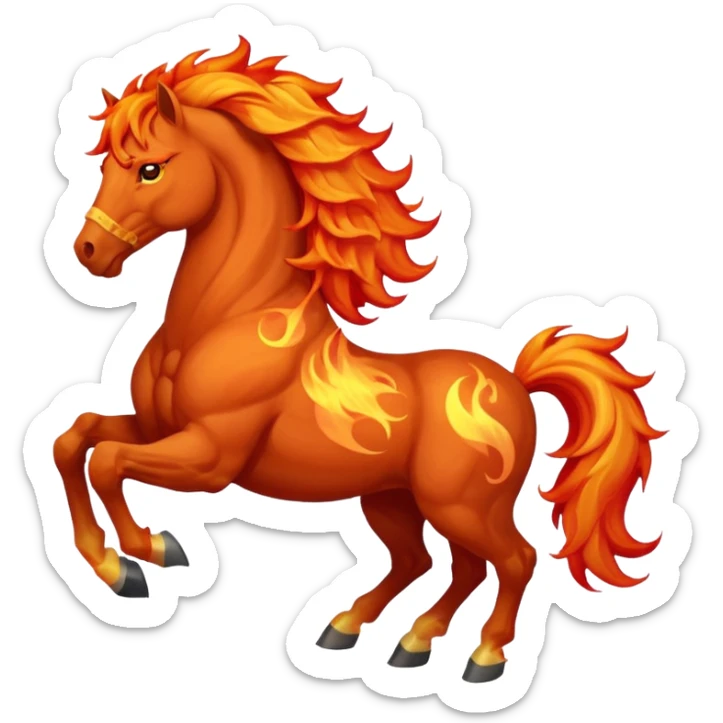 fire horse emoji to push notification . more fire on the horse look like hero sticker