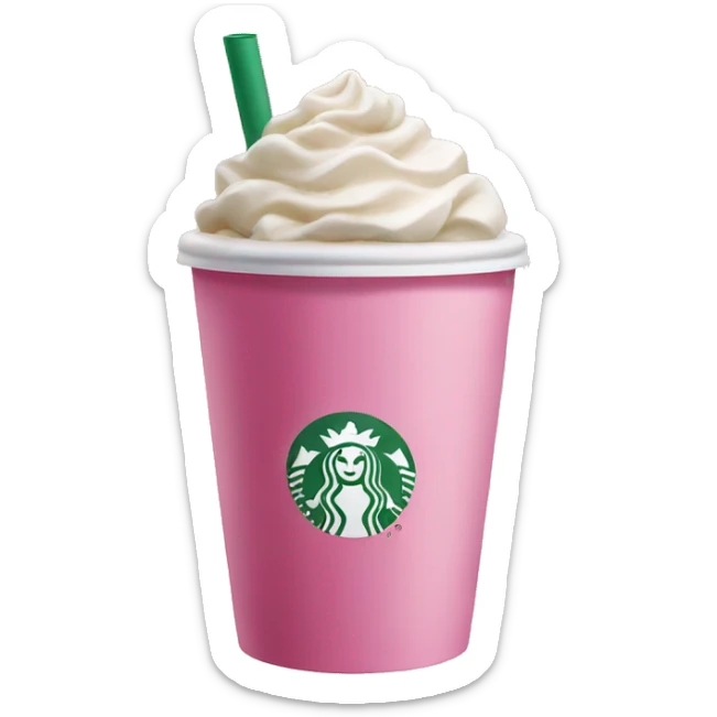 Pink starbucks sticker