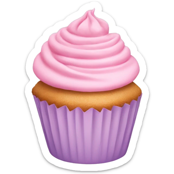 pastel pink cupcake sticker
