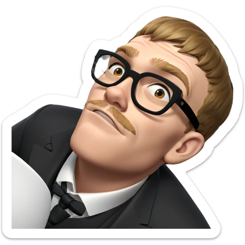 dapper boy with cigarette sticker