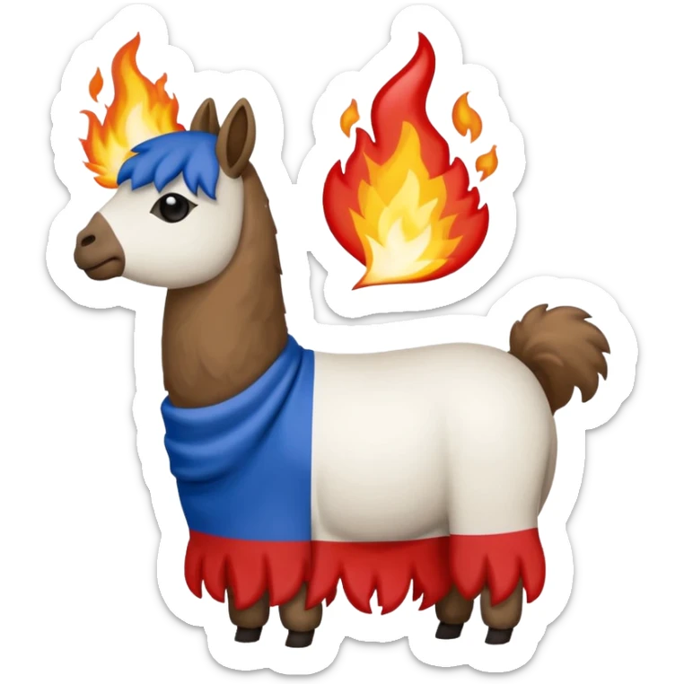 emoji bandera de francia ardiendo pero que sea la bandera de francia sticker
