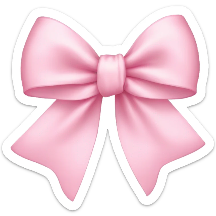 light pink ribbon bow sticker