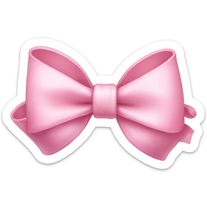 Baby pink bow sticker