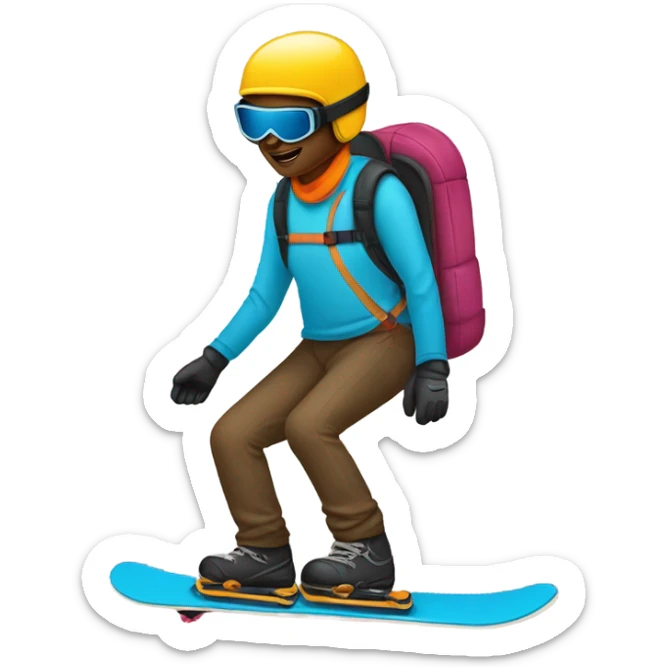 Ski or T-shirt  sticker