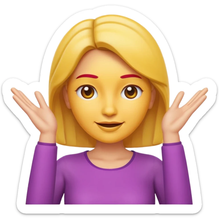 Apple-style 3D emoji of a cartoon woman with both hands placed at the sides of her forehead, as if pointing or highlighting the forehead area, cheerful and clear expression, colorful emoji style, no background. sticker