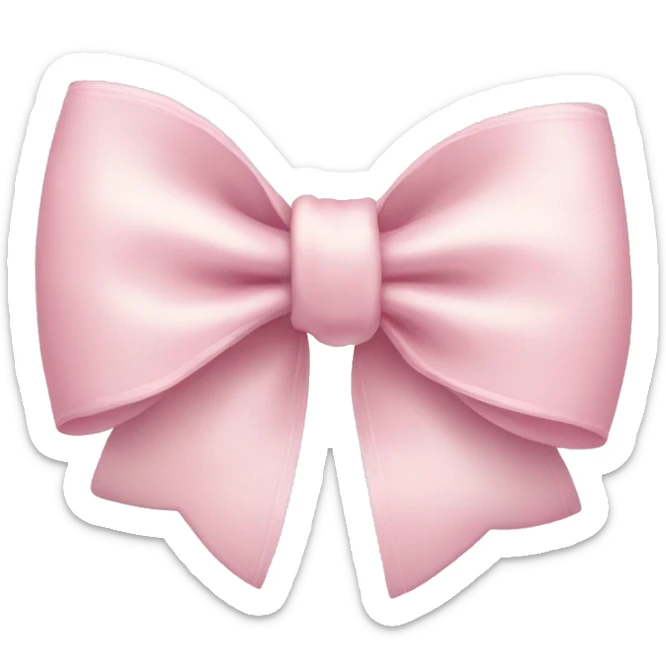 Light pink bow sticker