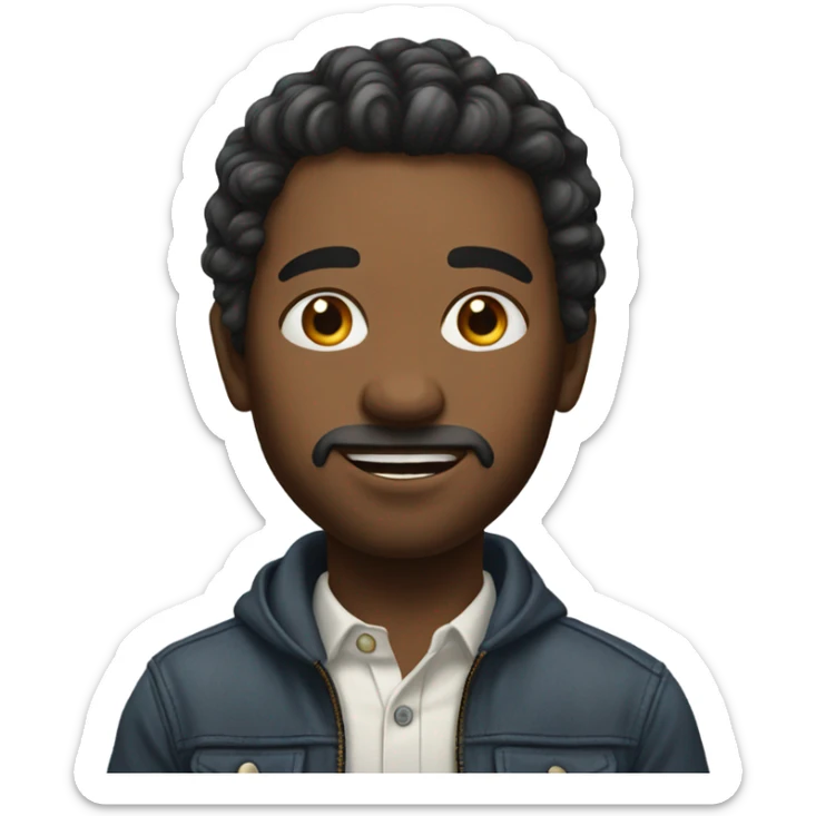 realistic portrait of man sticker