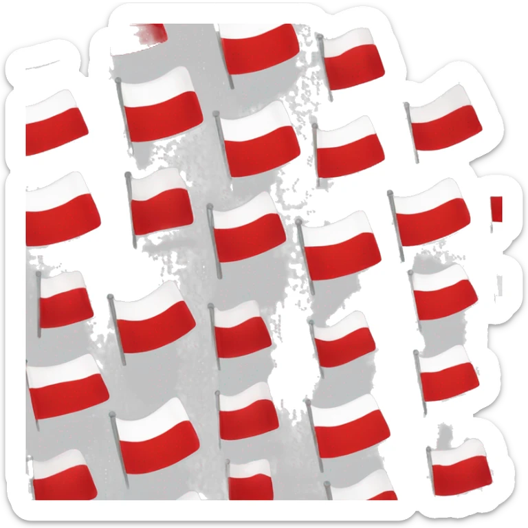 austrian flag emoji but with a coat of arms to the right side of the flag sticker