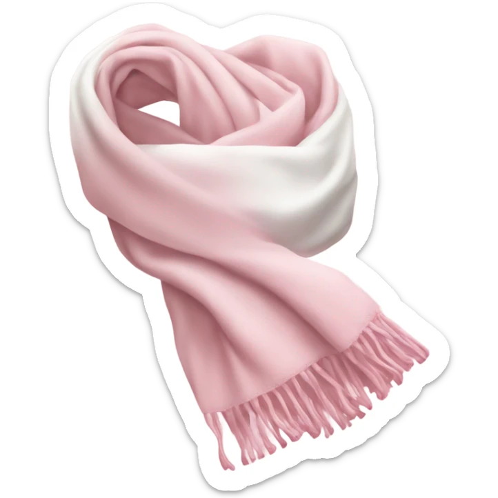 light pink and white scarf sticker