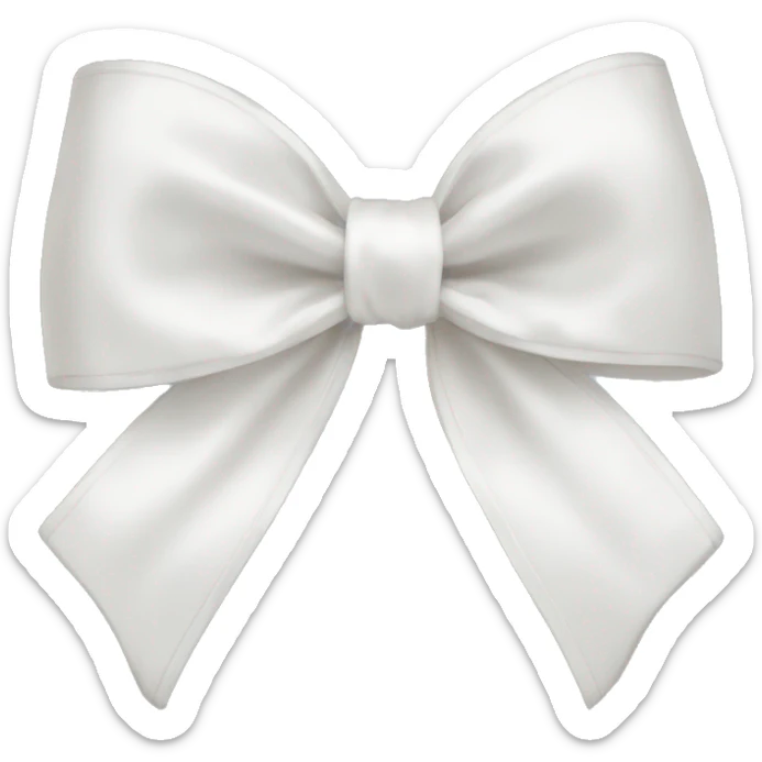 white satin bow sticker