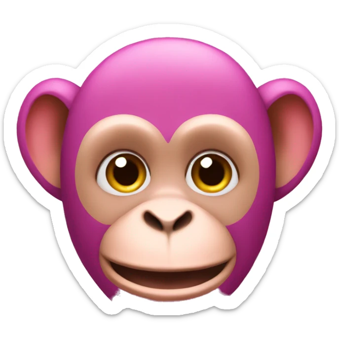 Pink monkey sticker