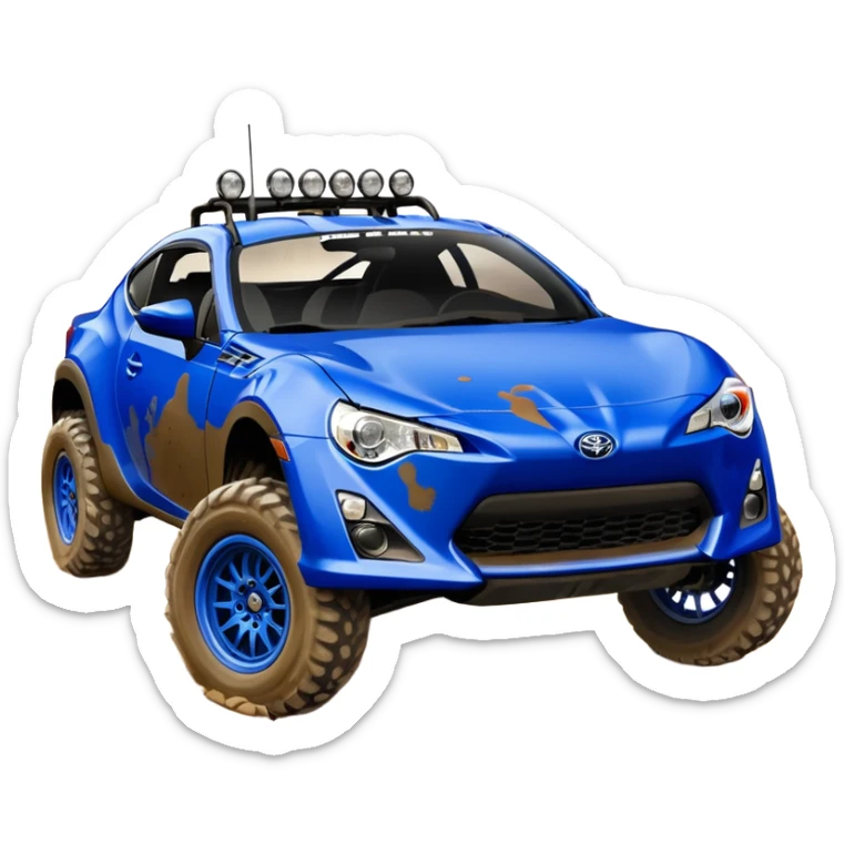 2013 scion fr-s ultramarine off road 4wd monster Baja dessert stadium racer number 86  sticker