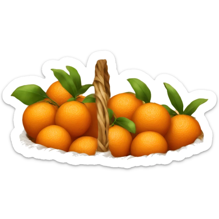 basket of orange  sticker