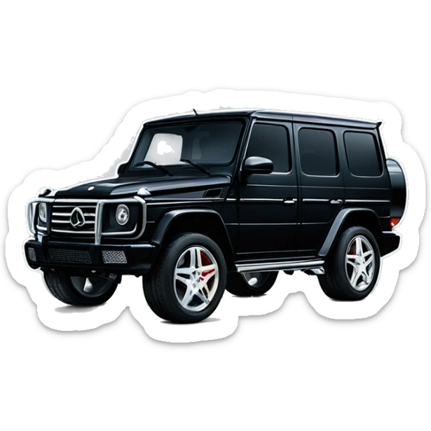 Black g wagon with Pepsi Rolex and has brand of mj on both of them sticker