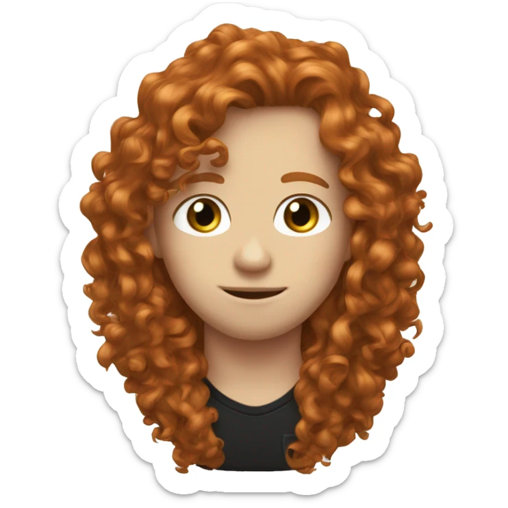 Kissing curly ginger hair with black hair white skin men sticker