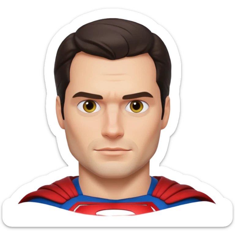 emoji of man of steel henry ccavill sticker