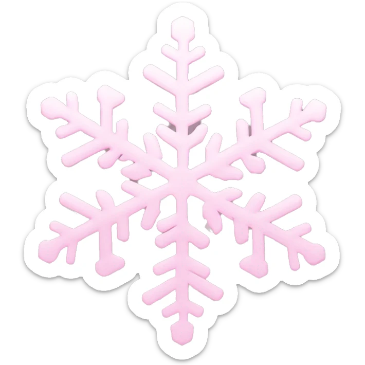 pastel pink snowflake  sticker