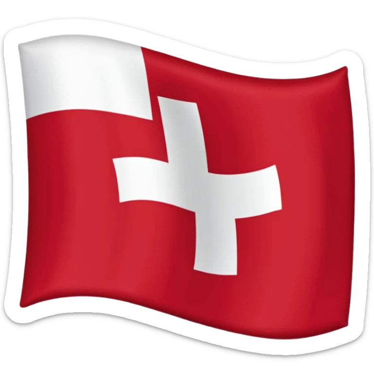 Drapeau de savoie croix blanche qui prend tout le drapeau sur fond rouge sticker