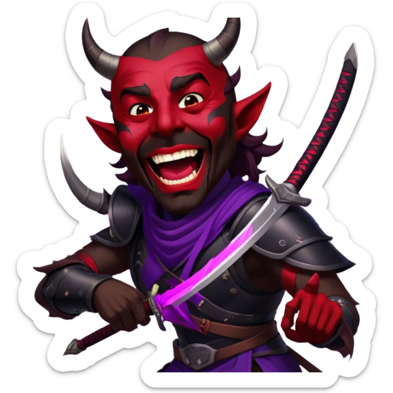Demon-Horned Warrior sticker