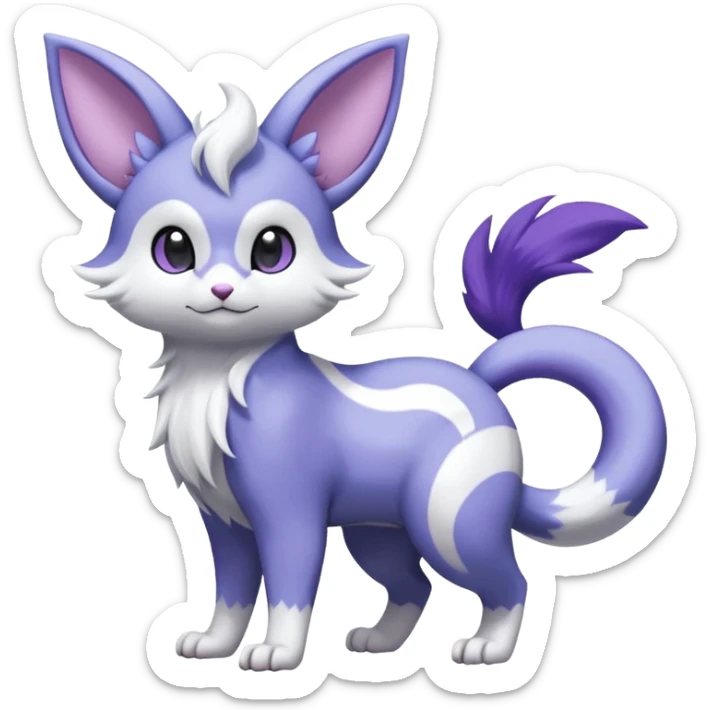 Shiny Furret-Absol-Meowstic-Mienshao-Espeon-Hybrid (Full body) sticker