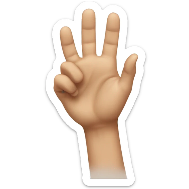 hand emoji making a C with the index and thumb fingers so that it looks like the pinch emoji but larger sticker