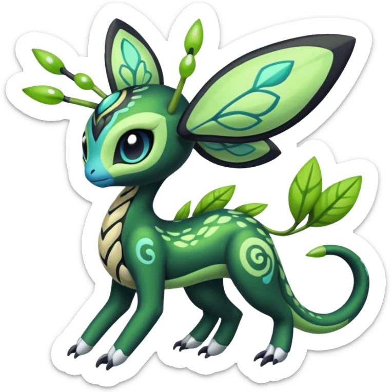 Colorful Exotic Meloetta-Zygarde-Virizion-Venom-Stitch-Fakémon-creature-hybrid sticker