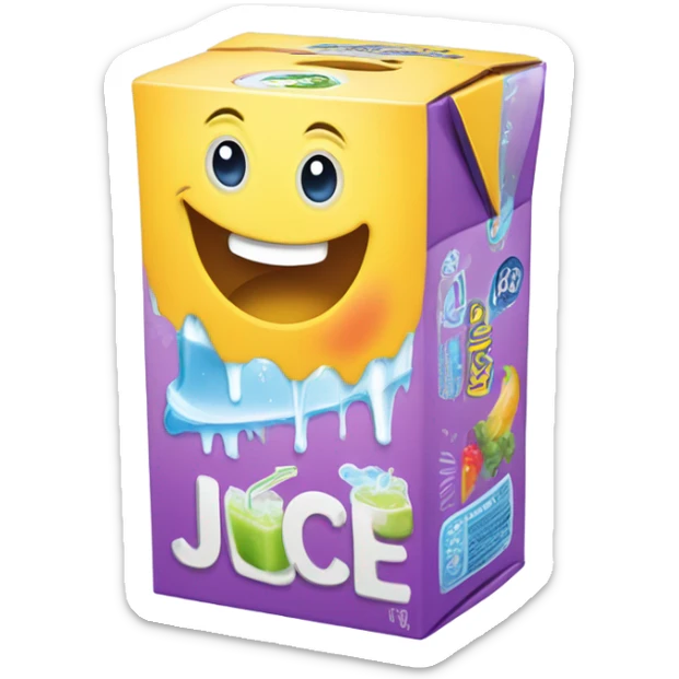 Iceskate flavor juice box (limited! Text in bottom juice) sticker