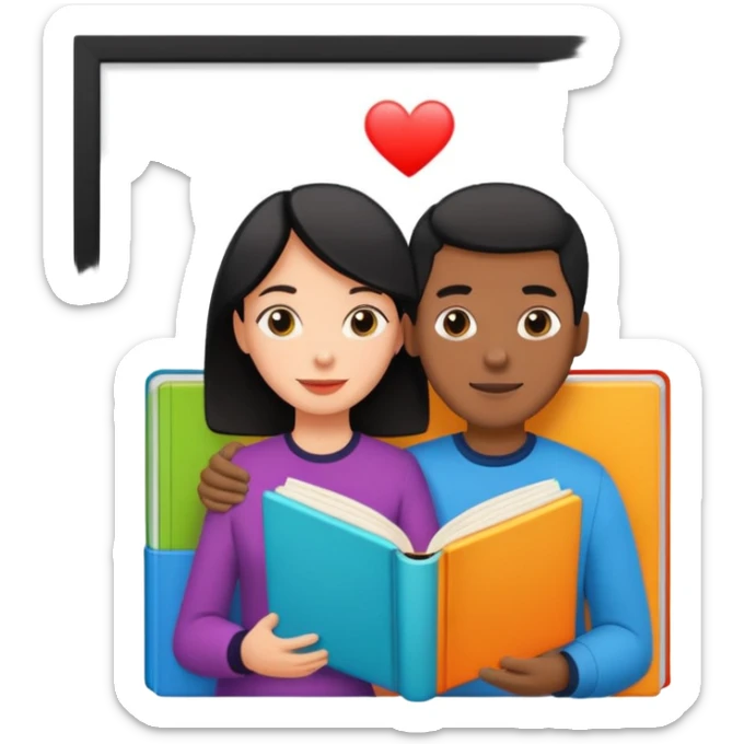 a bunch of people on the cover of a book sticker