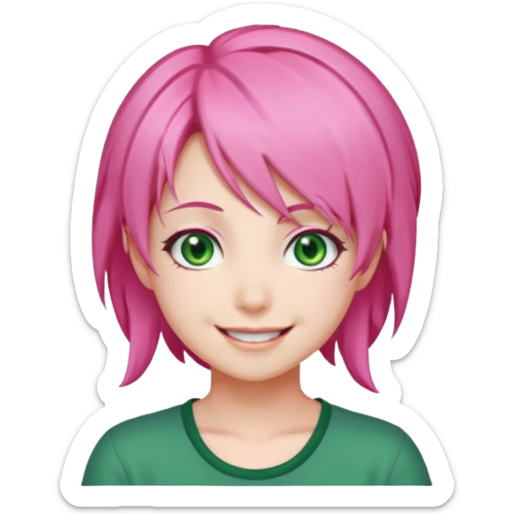 Mitsuri Kanroji, ultra détaillé, sourire narquois, mitsuri Kanroji hairstyle  sticker