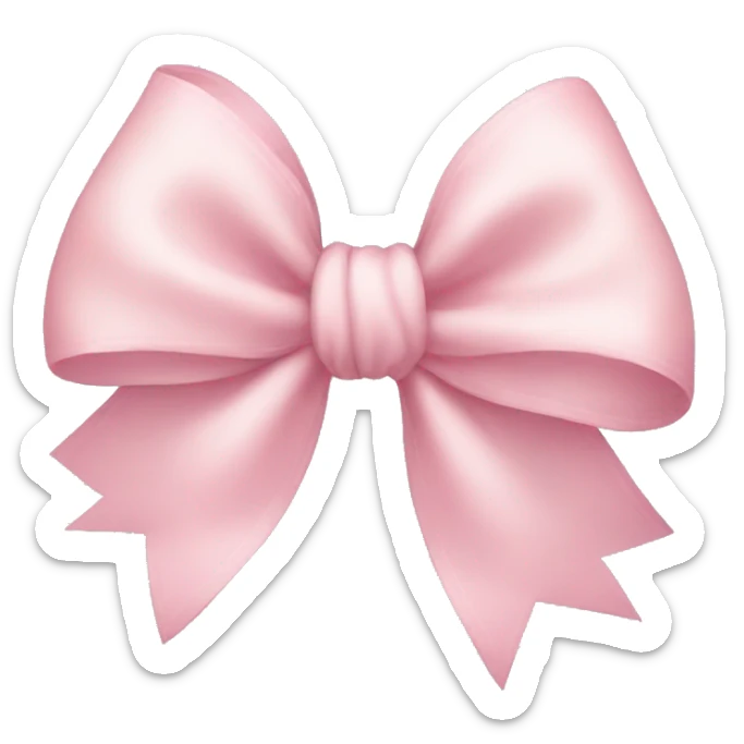 Light pink bow sticker