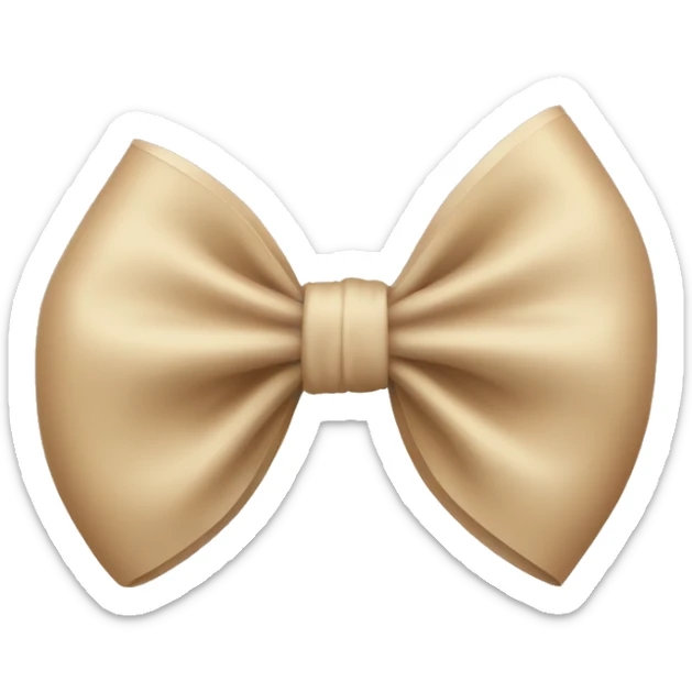 Beige bow sticker