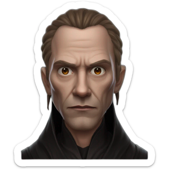 hyperrealist sith jedi in world of warcraft without facial hair sticker