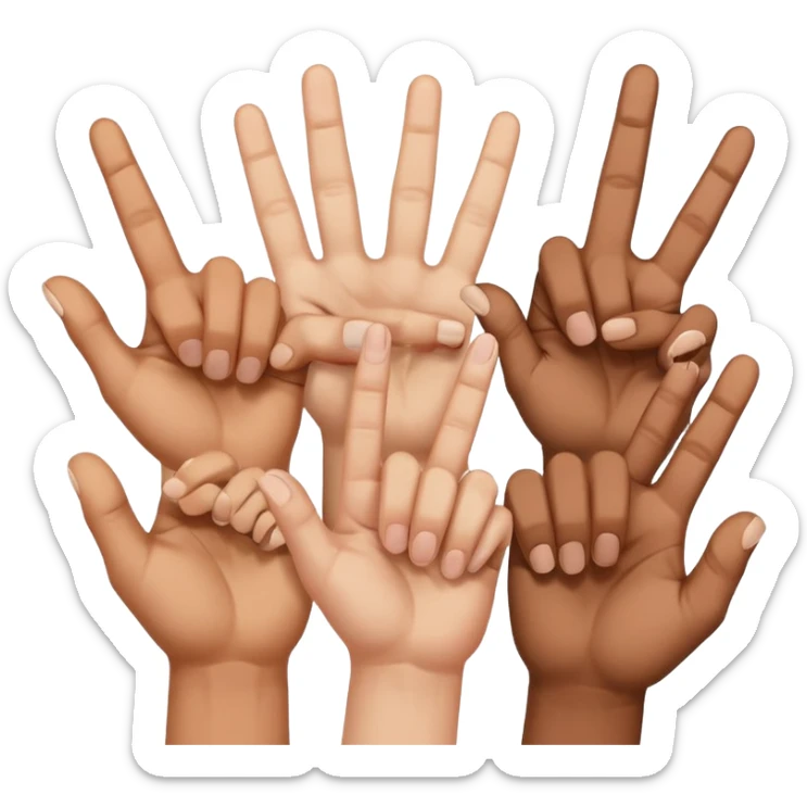 Hand gang signs sticker