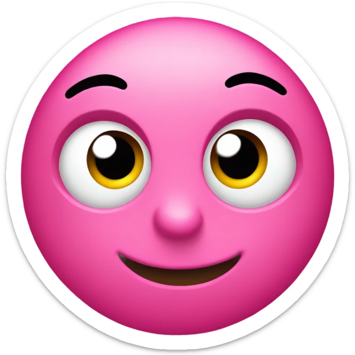 Pink emoji sticker