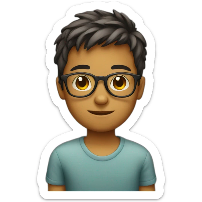 Boy in glasses sticker