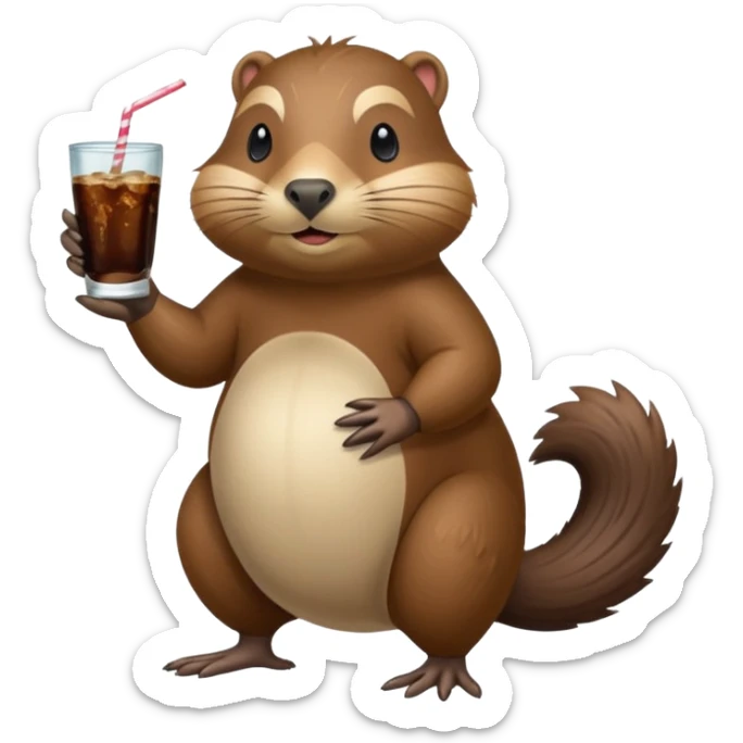 Haz un ornitorrinco es como cuerpo de nutria tiene pico cola de castor y patas de pato sticker