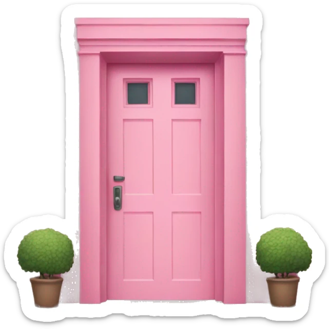 Pink door sticker