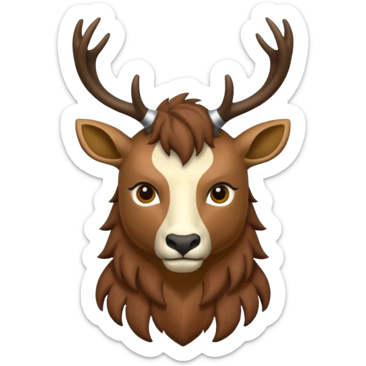 crea una mascota de equipo que sea un venado y lleve un chaleco con el nombre de telamon sticker