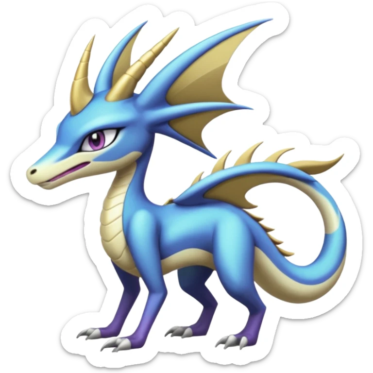 Badass edgy cool realistic Meloetta-Sergal-Cresselia-Palkia-Spyro-Fakémon-creature-hybrid sticker