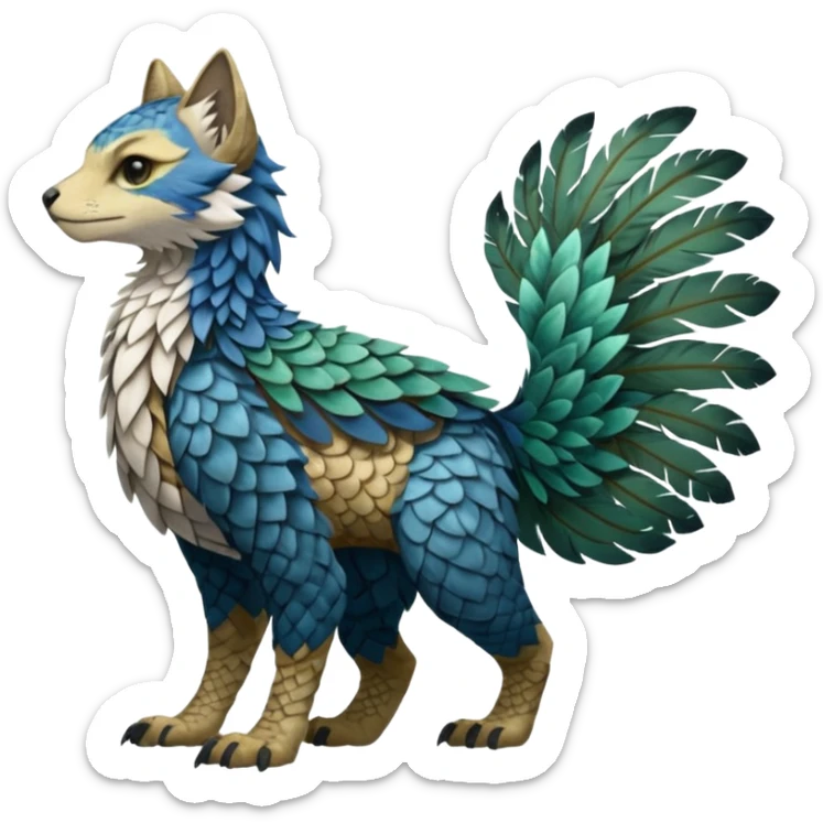 Trico-Vernid-Fionbri-hybrid-fusion (full body) by Falvie, griffsnuff, Kamirah, AngieWolfArtist sticker