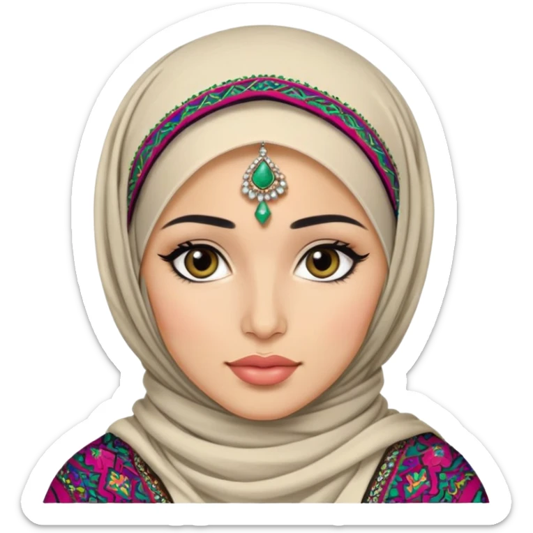 Afghan, pretty lips, afghan clothes, light skin, hijab, afghan jewelry pretty bratz baddie, black eyeliner sticker