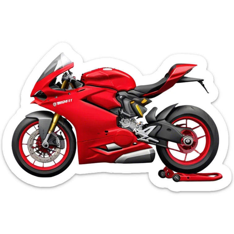 Ducati Panigale (Sportbike) - Ducati Panigale V4 (Model Year: 2022) (Iconic colour: Red) sticker