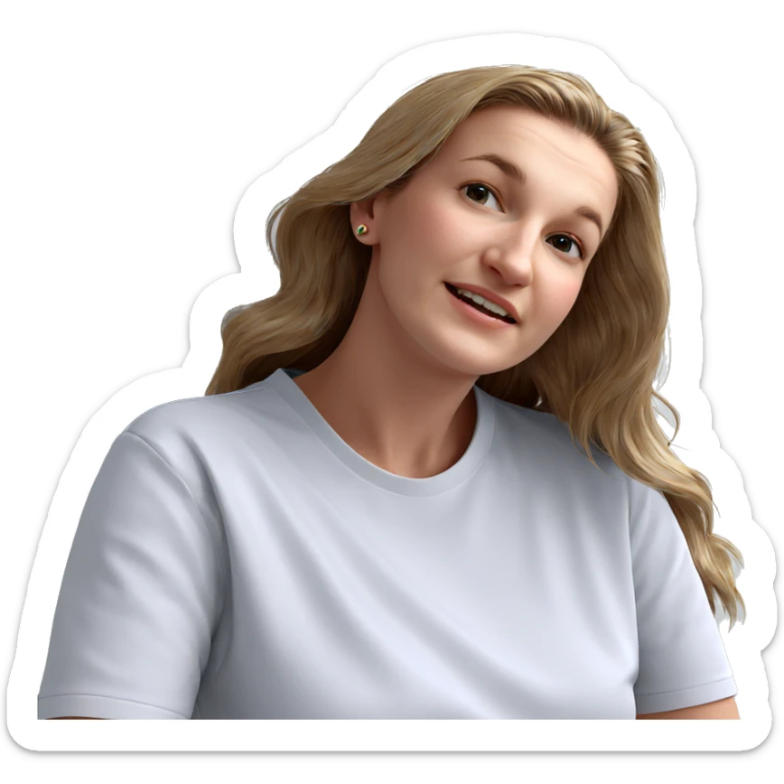 realistic portrait of a person sticker