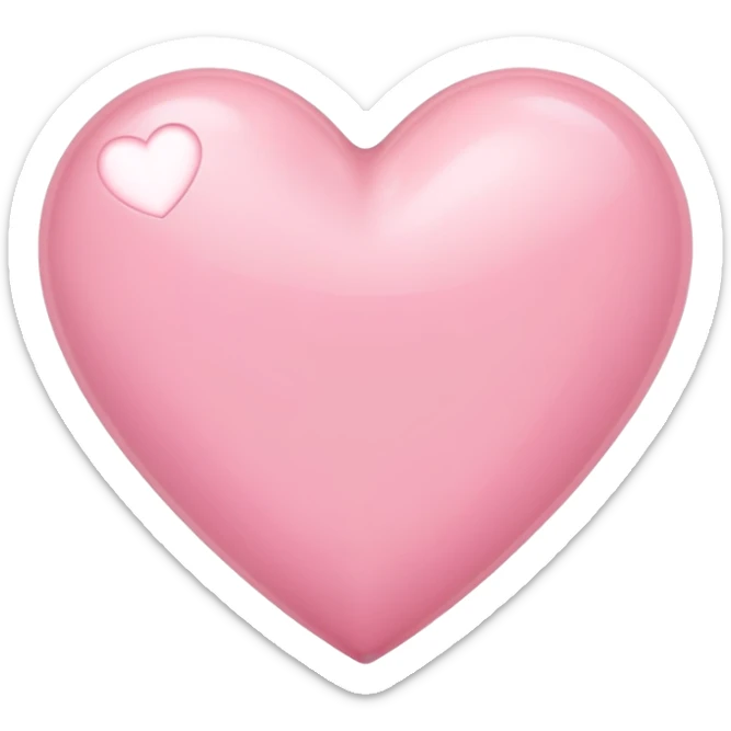 light pink heart sticker