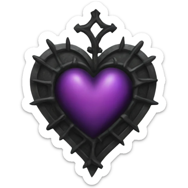 Gothic heart sticker